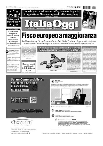 Italia oggi : quotidiano di economia finanza e politica